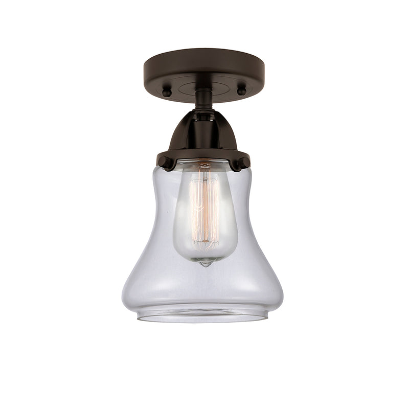 Bellmont Semi-Flush Mount shown in the Oil Rubbed Bronze finish with a Clear shade
