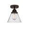 Cone Semi-Flush Mount shown in the Oil Rubbed Bronze finish with a Seedy shade