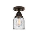 Bell Semi-Flush Mount shown in the Oil Rubbed Bronze finish with a Seedy shade