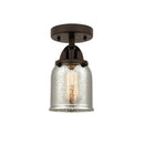 Bell Semi-Flush Mount shown in the Oil Rubbed Bronze finish with a Silver Plated Mercury shade