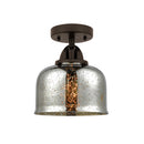 Bell Semi-Flush Mount shown in the Oil Rubbed Bronze finish with a Silver Plated Mercury shade