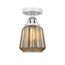 Chatham Semi-Flush Mount shown in the Polished Chrome finish with a Mercury shade