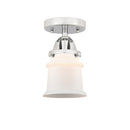 Canton Semi-Flush Mount shown in the Polished Chrome finish with a Matte White shade