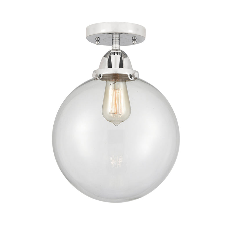 Beacon Semi-Flush Mount shown in the Polished Chrome finish with a Clear shade