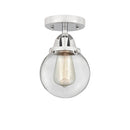 Beacon Semi-Flush Mount shown in the Polished Chrome finish with a Clear shade