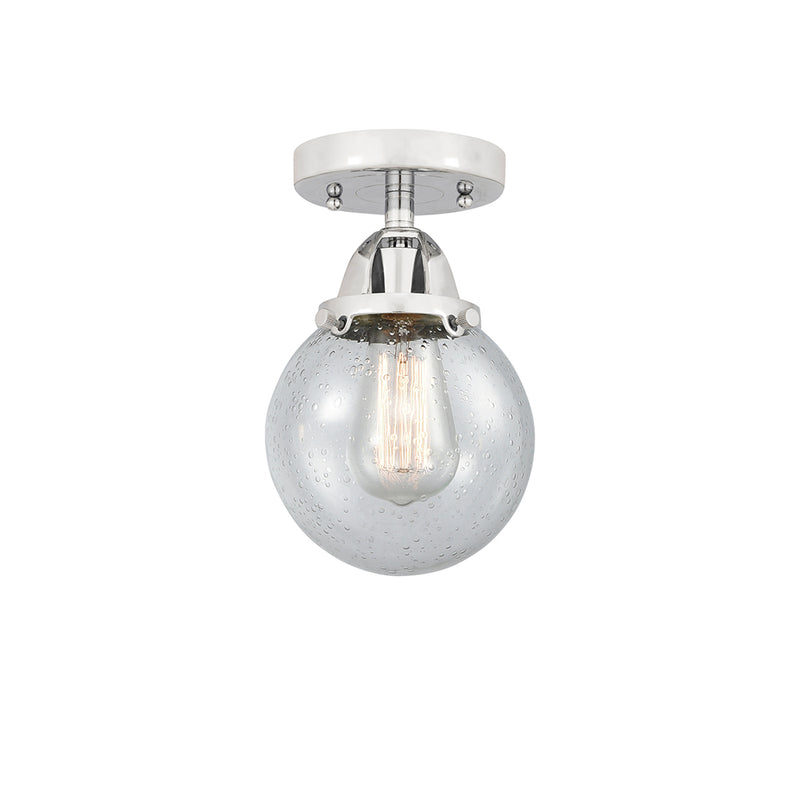 Beacon Semi-Flush Mount shown in the Polished Chrome finish with a Seedy shade