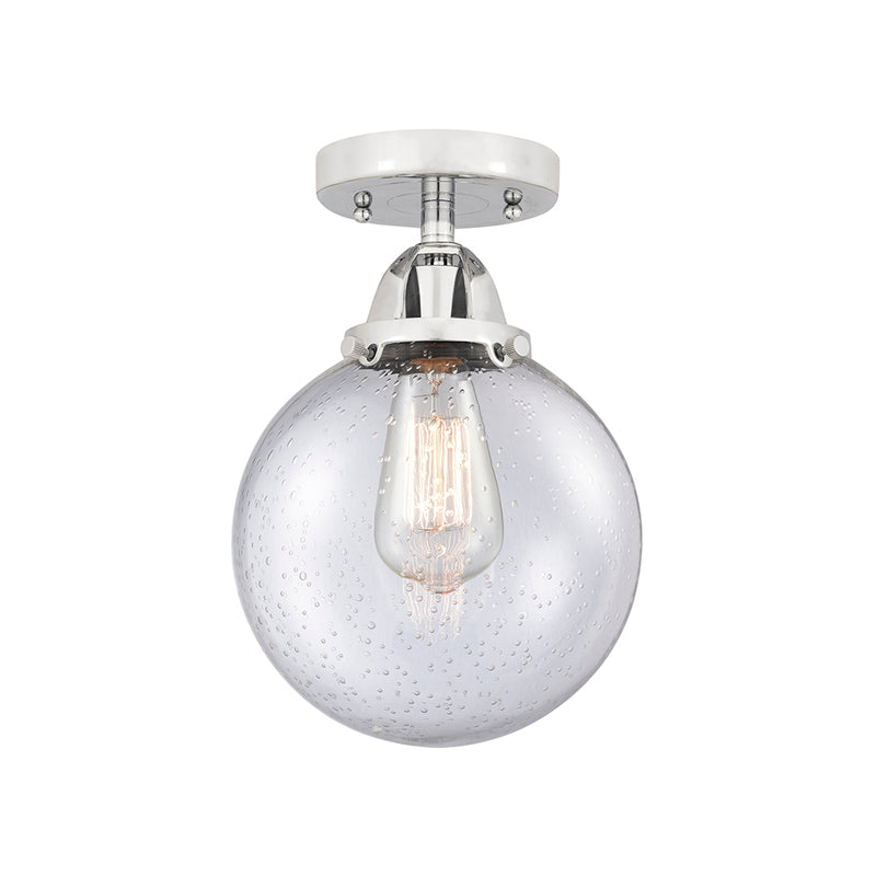 Beacon Semi-Flush Mount shown in the Polished Chrome finish with a Seedy shade