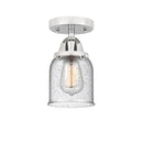 Bell Semi-Flush Mount shown in the Polished Chrome finish with a Seedy shade