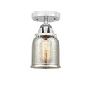 Bell Semi-Flush Mount shown in the Polished Chrome finish with a Silver Plated Mercury shade