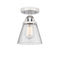 Cone Semi-Flush Mount shown in the Polished Chrome finish with a Seedy shade