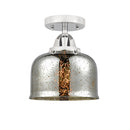 Bell Semi-Flush Mount shown in the Polished Chrome finish with a Silver Plated Mercury shade