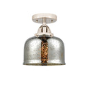 Bell Semi-Flush Mount shown in the Polished Nickel finish with a Silver Plated Mercury shade