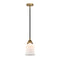 Canton Mini Pendant shown in the Black Antique Brass finish with a Matte White shade