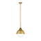 Hampden Mini Pendant shown in the Brushed Brass finish with a Clear shade