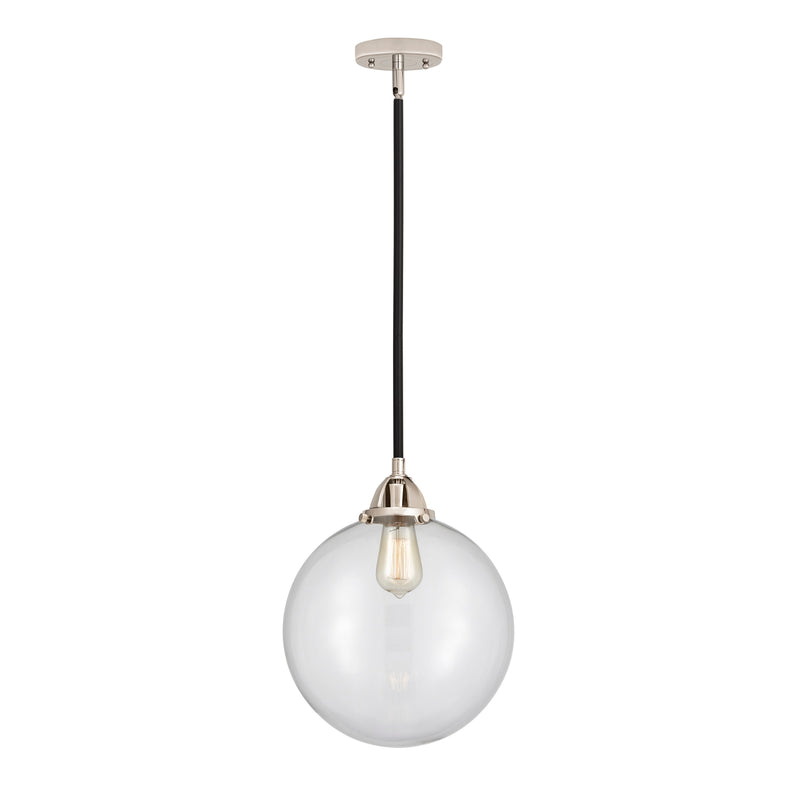 Beacon Mini Pendant shown in the Black Polished Nickel finish with a Clear shade