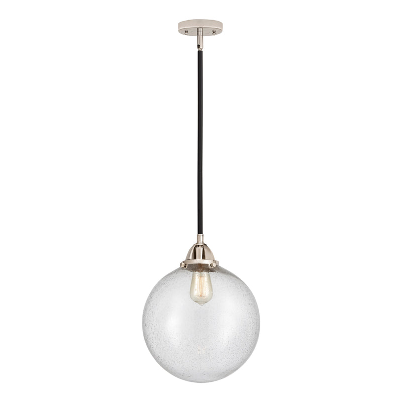 Beacon Mini Pendant shown in the Black Polished Nickel finish with a Seedy shade