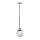 Beacon Mini Pendant shown in the Black Polished Nickel finish with a Seedy shade