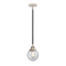Beacon Mini Pendant shown in the Black Polished Nickel finish with a Seedy shade