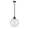 Beacon Mini Pendant shown in the Oil Rubbed Bronze finish with a Seedy shade