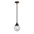 Beacon Mini Pendant shown in the Oil Rubbed Bronze finish with a Seedy shade