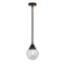 Beacon Mini Pendant shown in the Oil Rubbed Bronze finish with a Seedy shade