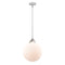 Beacon Mini Pendant shown in the Polished Chrome finish with a Matte White shade