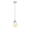 Beacon Mini Pendant shown in the Polished Chrome finish with a Matte White shade