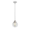 Beacon Mini Pendant shown in the Polished Chrome finish with a Clear shade