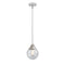Beacon Mini Pendant shown in the Polished Chrome finish with a Seedy shade