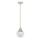 Beacon Mini Pendant shown in the Polished Nickel finish with a Clear shade