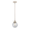 Beacon Mini Pendant shown in the Polished Nickel finish with a Seedy shade