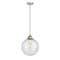 Beacon Mini Pendant shown in the Brushed Satin Nickel finish with a Seedy shade