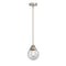 Beacon Mini Pendant shown in the Brushed Satin Nickel finish with a Seedy shade