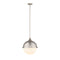 Hampden Pendant shown in the Brushed Satin Nickel finish with a Matte White shade