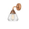 Fulton Sconce shown in the Antique Copper finish with a Clear shade