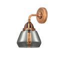 Fulton Sconce shown in the Antique Copper finish with a Plated Smoke shade