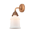 Canton Sconce shown in the Antique Copper finish with a Matte White shade