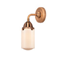 Dover Sconce shown in the Antique Copper finish with a Matte White shade