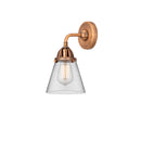 Cone Sconce shown in the Antique Copper finish with a Clear shade