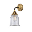 Canton Sconce shown in the Black Antique Brass finish with a Clear shade