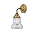 Bellmont Sconce shown in the Black Antique Brass finish with a Clear shade