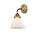 Cone Sconce shown in the Black Antique Brass finish with a Matte White shade