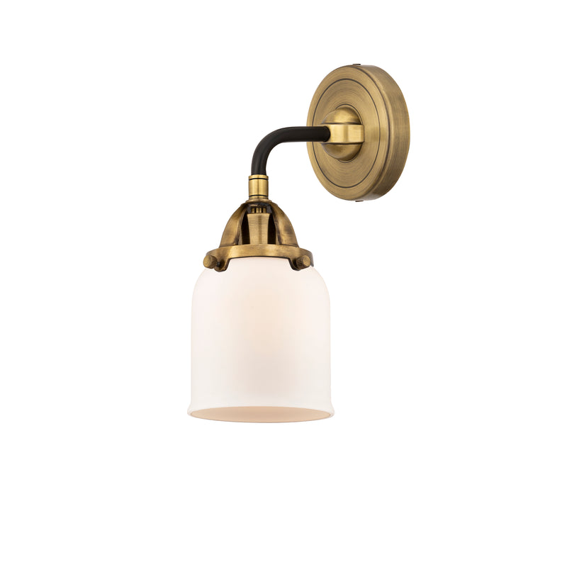 Bell Sconce shown in the Black Antique Brass finish with a Matte White shade