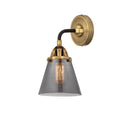 Cone Sconce shown in the Black Antique Brass finish with a Plated Smoke shade