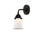 Canton Sconce shown in the Matte Black finish with a Matte White shade