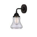 Bellmont Sconce shown in the Matte Black finish with a Seedy shade