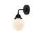 Beacon Sconce shown in the Matte Black finish with a Matte White shade