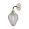 Geneseo Sconce shown in the Black Polished Nickel finish with a Clear Crackled shade