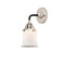 Canton Sconce shown in the Black Polished Nickel finish with a Matte White shade