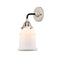 Canton Sconce shown in the Black Polished Nickel finish with a Matte White shade